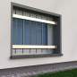 Preview: Fenstergitter abnehmbar 40x40mm / Höhe 500 - 899mm / 2 Gurte